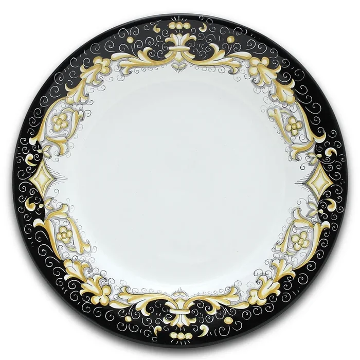 DERUTA COLORI: Dinner Plate – BLACK/GOLD