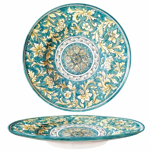 Deruta Wall Plate – Emerald