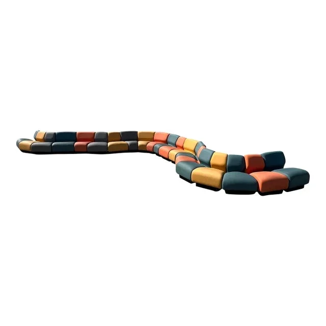 Designer Don Chadwick for Herman Miller 20 Piece Multi Color Modular Serpentine Sofa