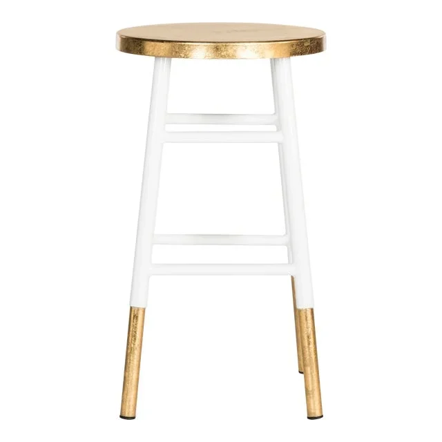 Dipped Counter Stool in White & Gold