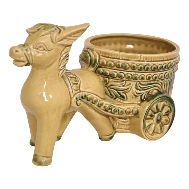 Donkey Cart Cachepot Planter