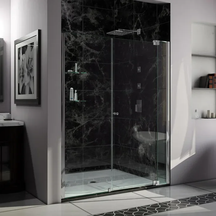 Dreamline Allure 64-65 In. W X 73 In. H Frameless Pivot Shower Door In Chrome SHDR-4264728-01