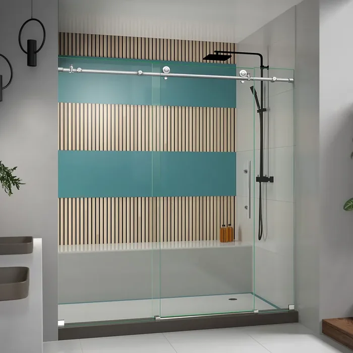 Dreamline Enigma-x 68-72 In. W X 76 In. H Fully Frameless Sliding Shower Door – SHDR-61727610