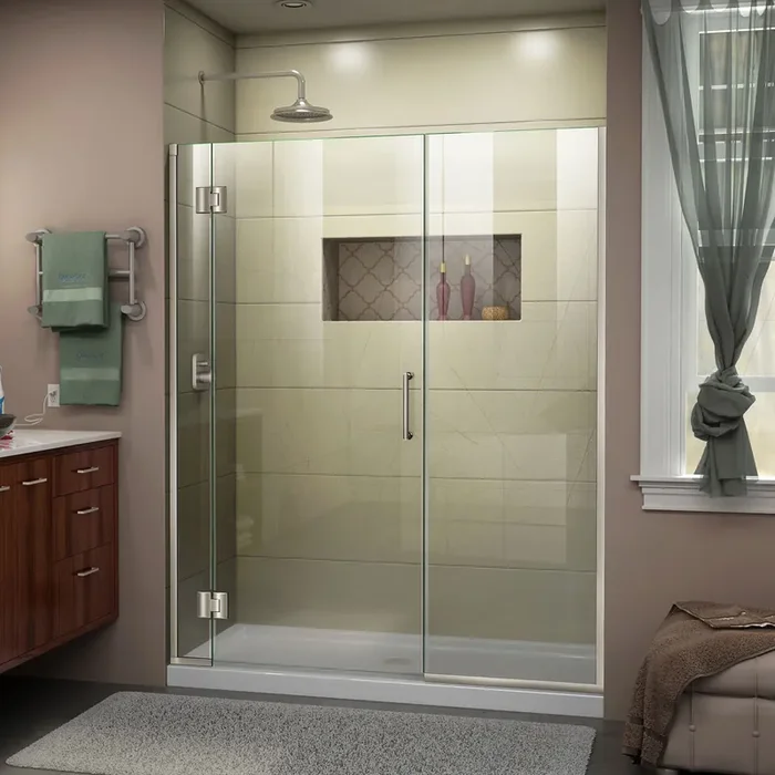 Dreamline Unidoor-x 56-56 1/2 In. W X 72 In. H Frameless Hinged Shower Door – D1282272
