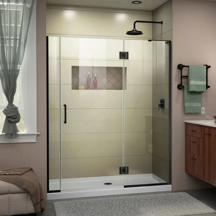 Dreamline Unidoor-x 60-60 1/2 In. W X 72 In. H Frameless Hinged Shower Door – D3300672