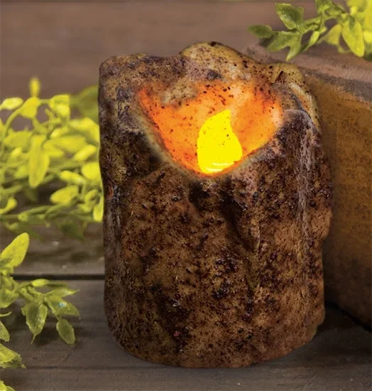 Dripped Pillar – Burnt Mustard – 4″