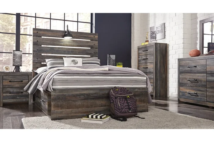 Drystan Multi Full LED Storage Platform Bed with 4 Drawers