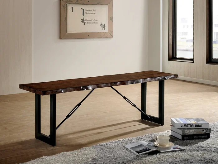Dulce Walnut/Black Bench