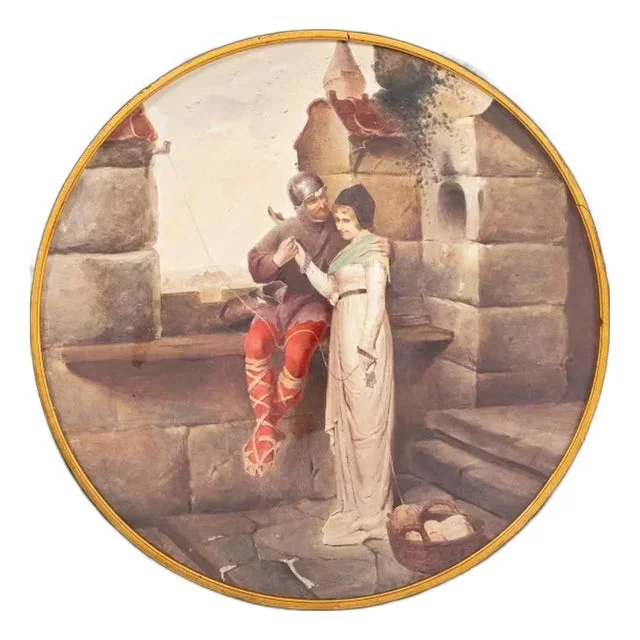 E. La Fontaine Painted Porcelain Charger