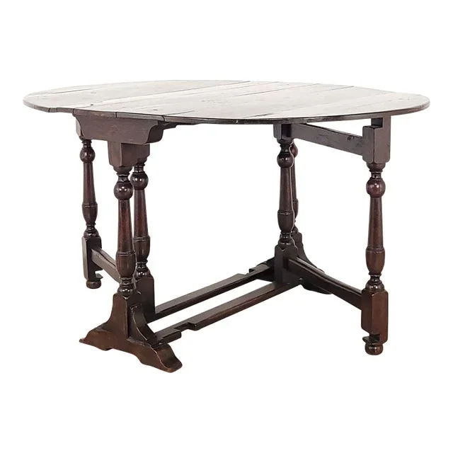 Early 19th Century English Oak Dropleaf Table