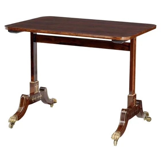 Early 19th Century Regency Brass Inlaid Occasional Side Table, 1820