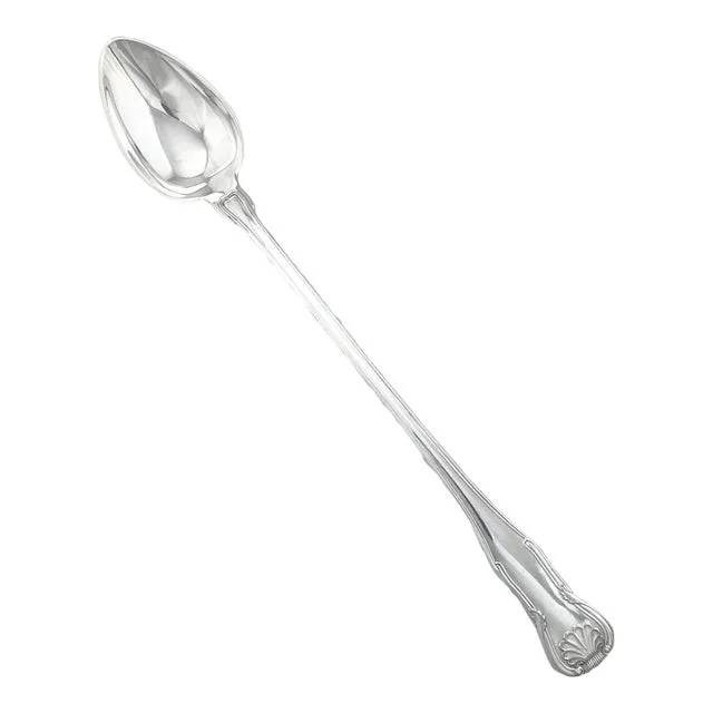 Early 20th Century American Sterling Silver Iced Teaspoon / Beverage Spoon in “King” by S. Kirk
