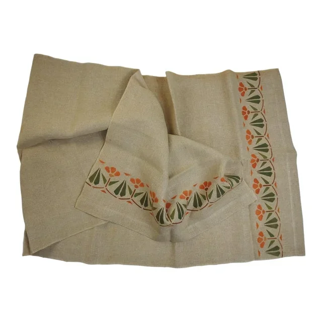 Early 20th Century Arts and Crafts Linen Table Runner