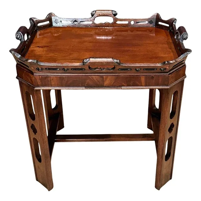 Early 20th Century Georgian Style Mahogany Tray Table