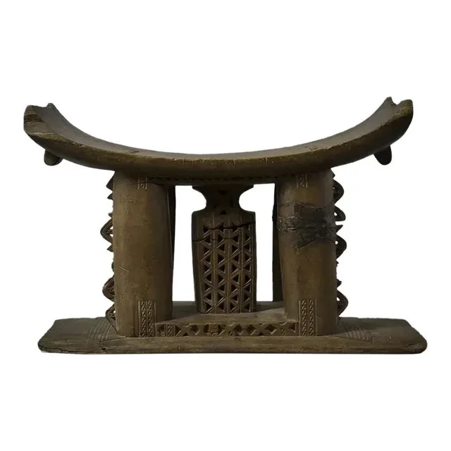 Early 20th Century Wood Stool Throne