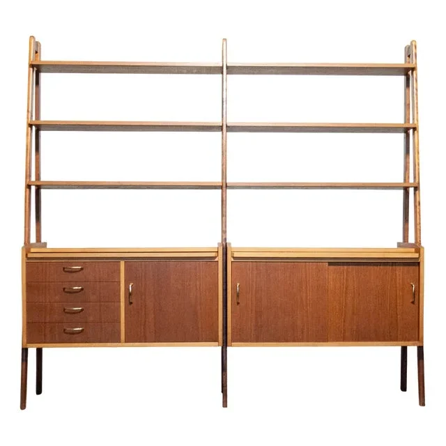 Early Scandinavian Double Wall Unit, 1950s