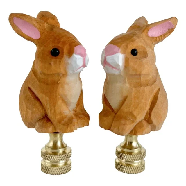 Easter Bunny Lamp Finials – a Pair