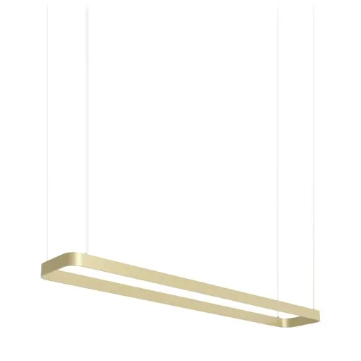 Eden Rectangle 150 Champagne Aluminum Pendant Lamp by JSPR