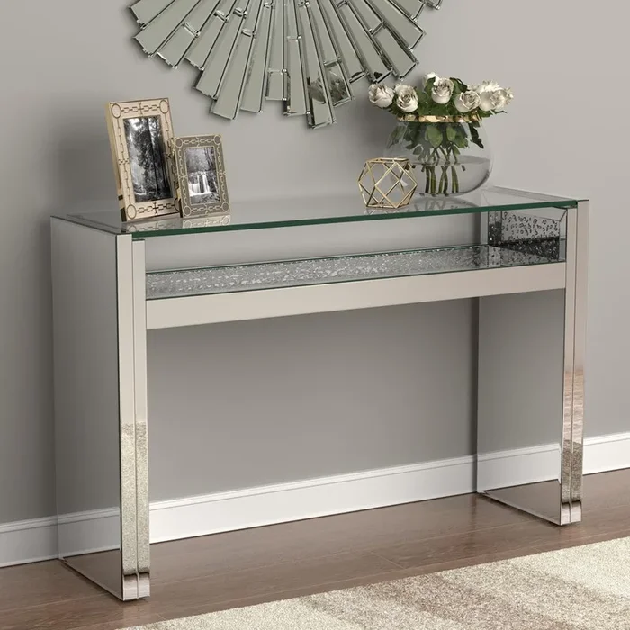 Edna Silver 1-Shelf Console Table