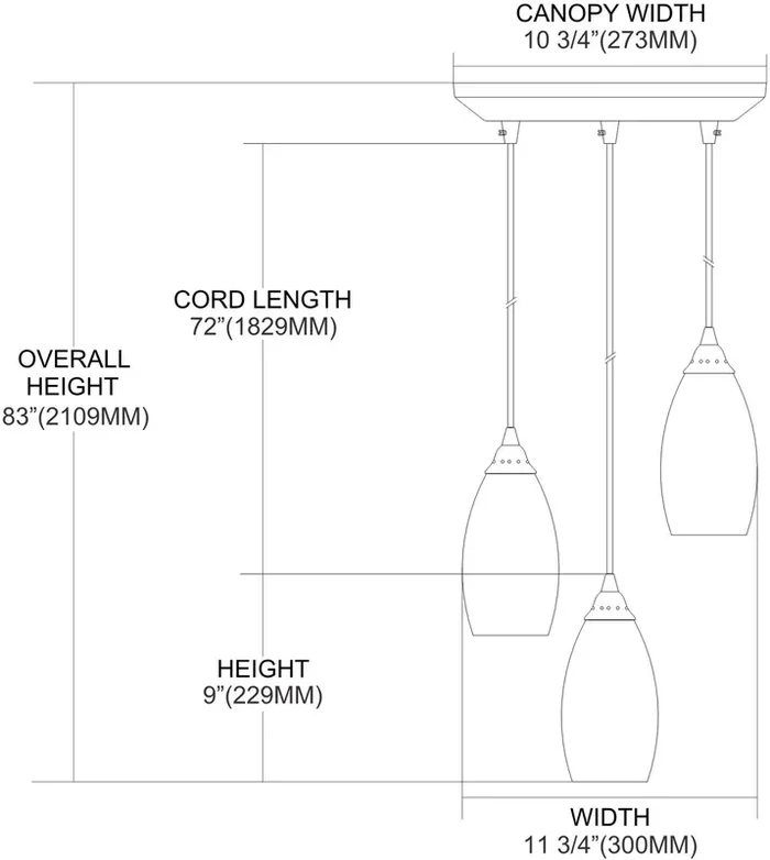 ELK Lighting 3-Light Mini Pendant – 20001/3CG