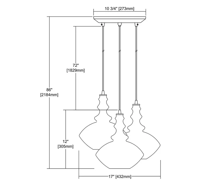 ELK Lighting Alora 3-Light Mini Pendant – 56500/3