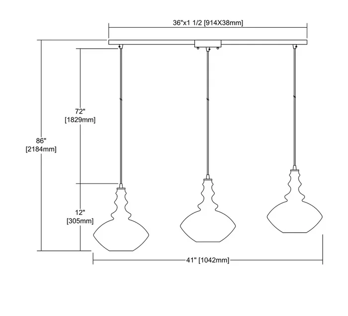 ELK Lighting Alora 3-Light Pendant – 56500/3L