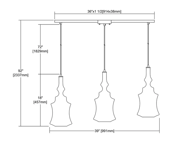 ELK Lighting Alora 3-Light Pendant – 56502/3L