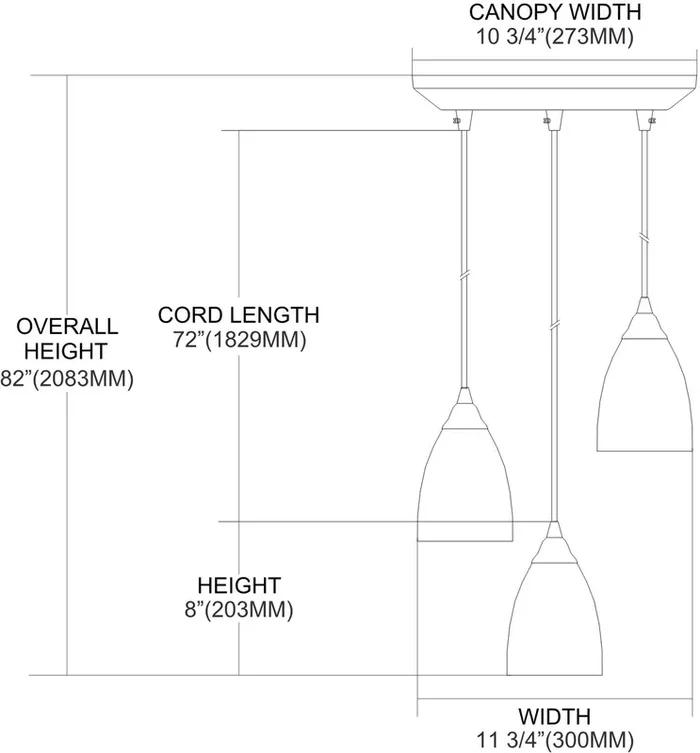 ELK Lighting Arco Baleno 3-Light Mini Pendant – 416-3WS