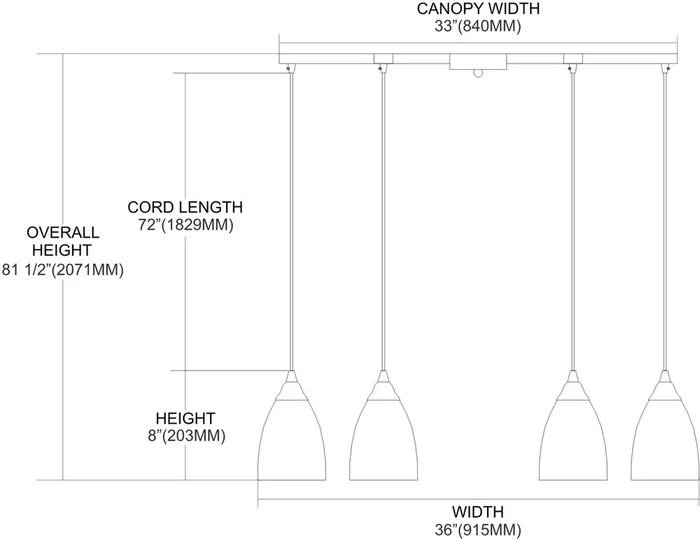 ELK Lighting Arco Baleno 6-Light Pendant – 416-6C