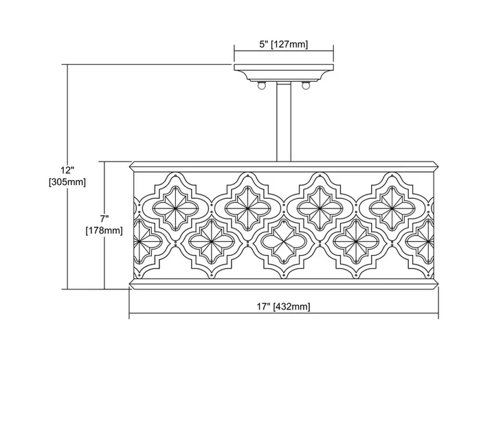 ELK Lighting Armand 4-Light Semi Flush Mount – 32092/4