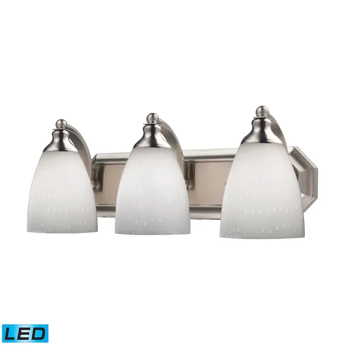 ELK Lighting Bath And Spa 3-Light Vanity Light – 570-3N-WH-LED
