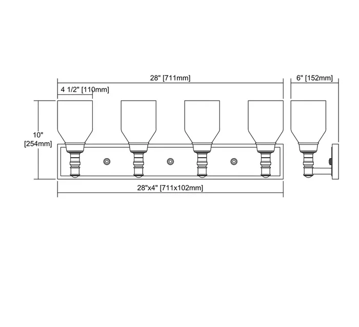 ELK Lighting Baxter 4-Light Vanity Light – 32263/4