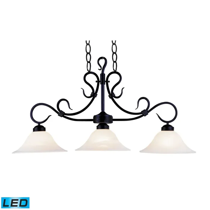 ELK Lighting Buckingham 3-Light Island Light – 247-BK-LED