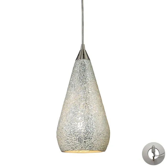 ELK Lighting Curvalo 1-Light Mini Pendant – 546-1SLV-CRC-LA