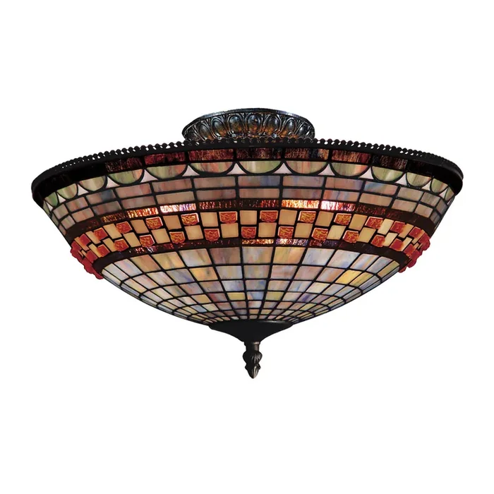 ELK Lighting Jewelstone 3-Light Semi Flush Mount – 934-CB