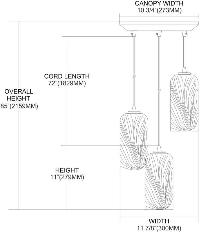 ELK Lighting Molten 3-Light Mini Pendant – 544-3MR
