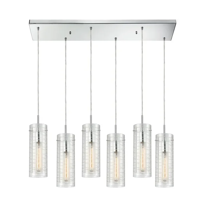 ELK Lighting Swirl 6-Light Pendant – 56595/6RC