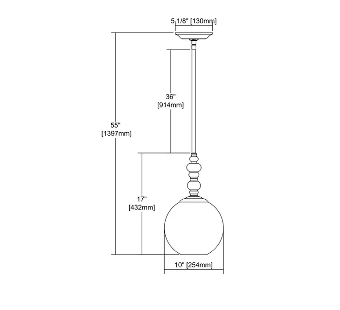 ELK Lighting Watersphere 1-Light Mini Pendant – 31381/1OB