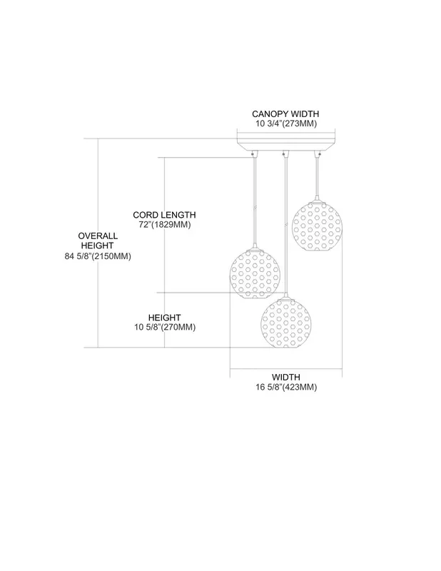 ELK Lighting Watersphere 3-Light Mini Pendant – 31380/3CMP