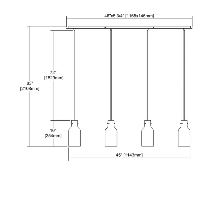 ELK Lighting Weatherly 4-Light Pendant – 45365/4LP