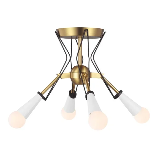 Ellen DeGeneres by Visual Comfort Studio Piro Flush Mount, Brass