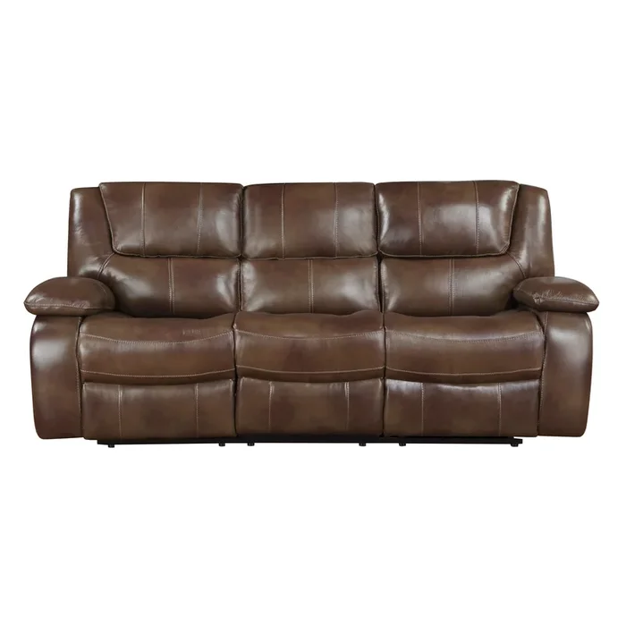 Ellicott Brown Leather Double Reclining Sofa