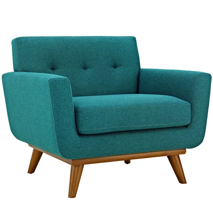 Engage Upholstered Fabric Armchair in Teal
