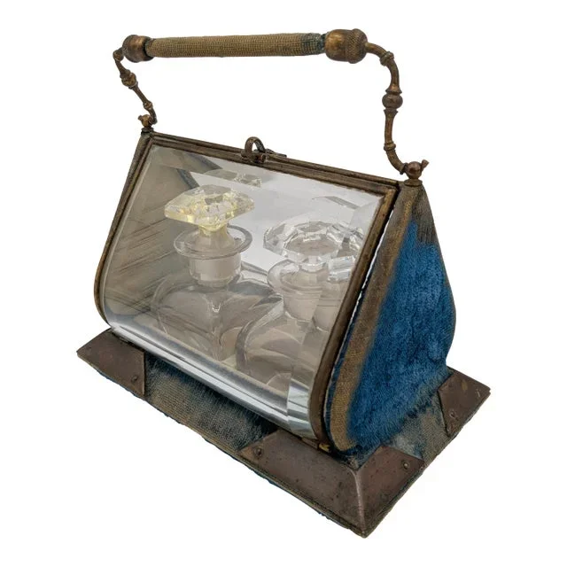 English Antique Tantalus Set- 3 Pieces