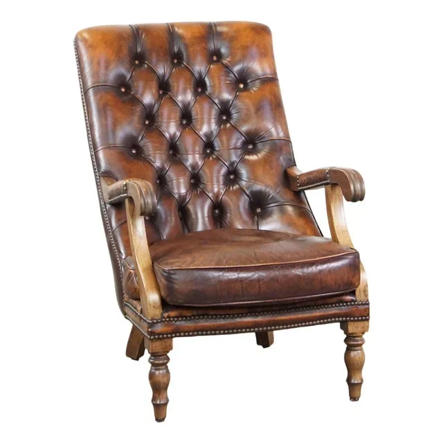 English Chesterfield Leather Chair