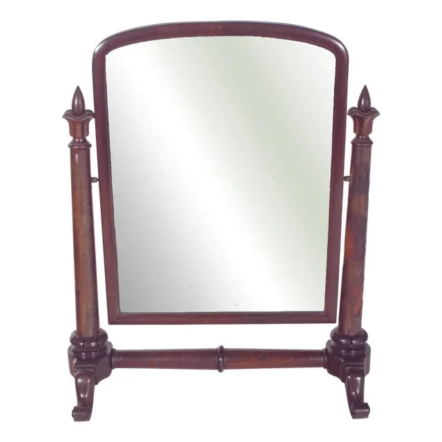 English Dressing Table Mirror with Turnings