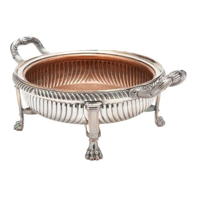 English Sheffield Footed Serving Bowl, C. 1825