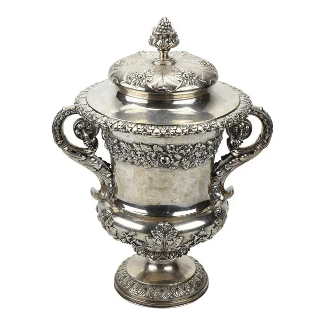 English Silver Lidded Wine Cooler Edward Barnard & Sons LTD London 1908