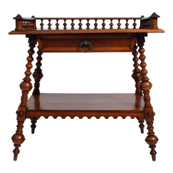 English Turned Wood Console, 1910s