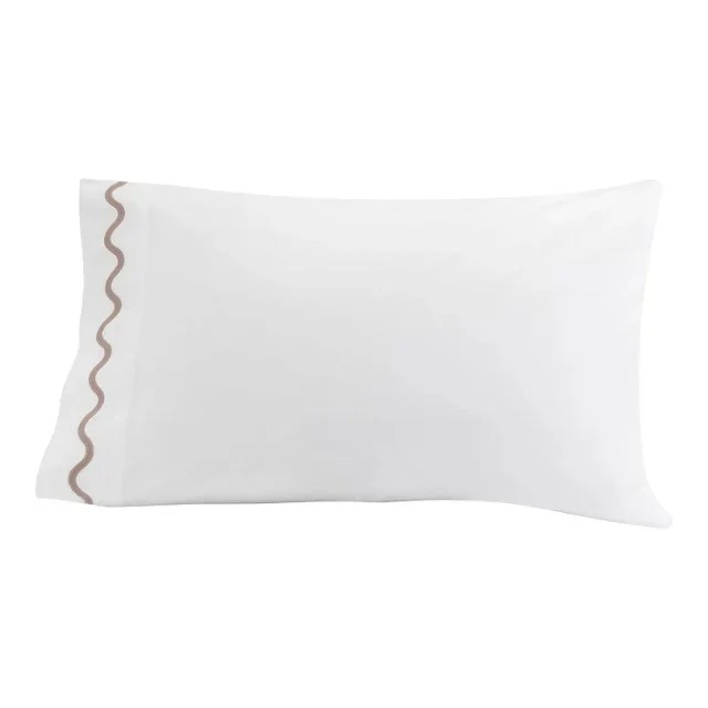 Erin Gates x Kassatex Ripple King Pillowcases in Taupe, Set of 2